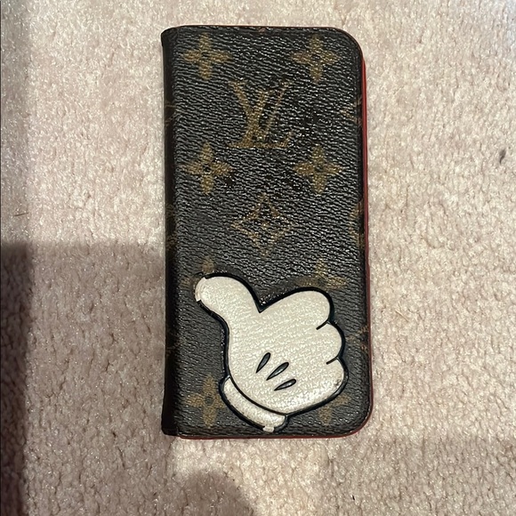 Louis Vuitton Monogram eclipse Phone Case(678) with Mickey Cartoon Patch